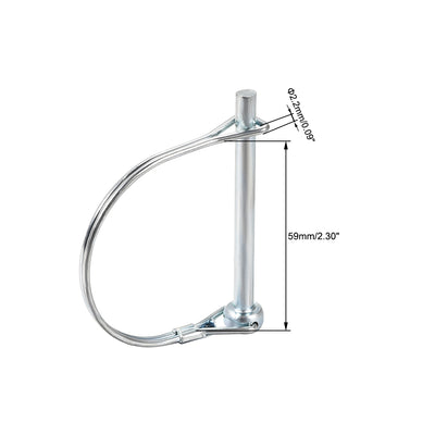 Harfington Shaft Locking Pin 6mmx70mm Coupler Pin for Farm Trailers Lawn Arch 5Pcs