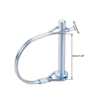 Harfington Shaft Locking Pin 6.3mmx50mm Coupler Pin for Farm Trailers Lawn Arch