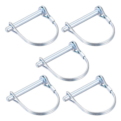 Harfington Shaft Locking Pin 6.3mmx50mm Coupler Pin for Farm Trailers Lawn Arch 5Pcs