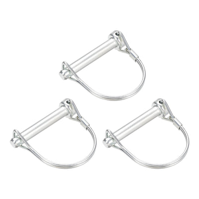 Harfington Shaft Locking Pin 8mmx50mm Coupler Pin for Farm Trailers Lawn Arch 3Pcs