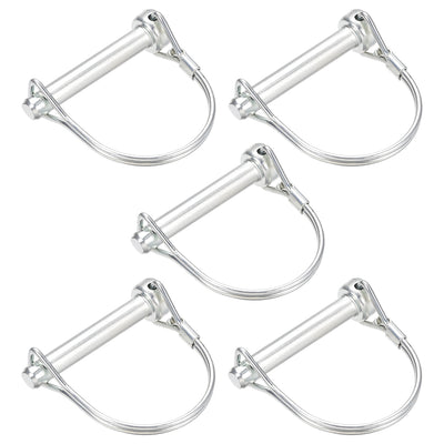 Harfington Shaft Locking Pin 8mmx50mm Coupler Pin for Farm Trailers Lawn Arch 5Pcs