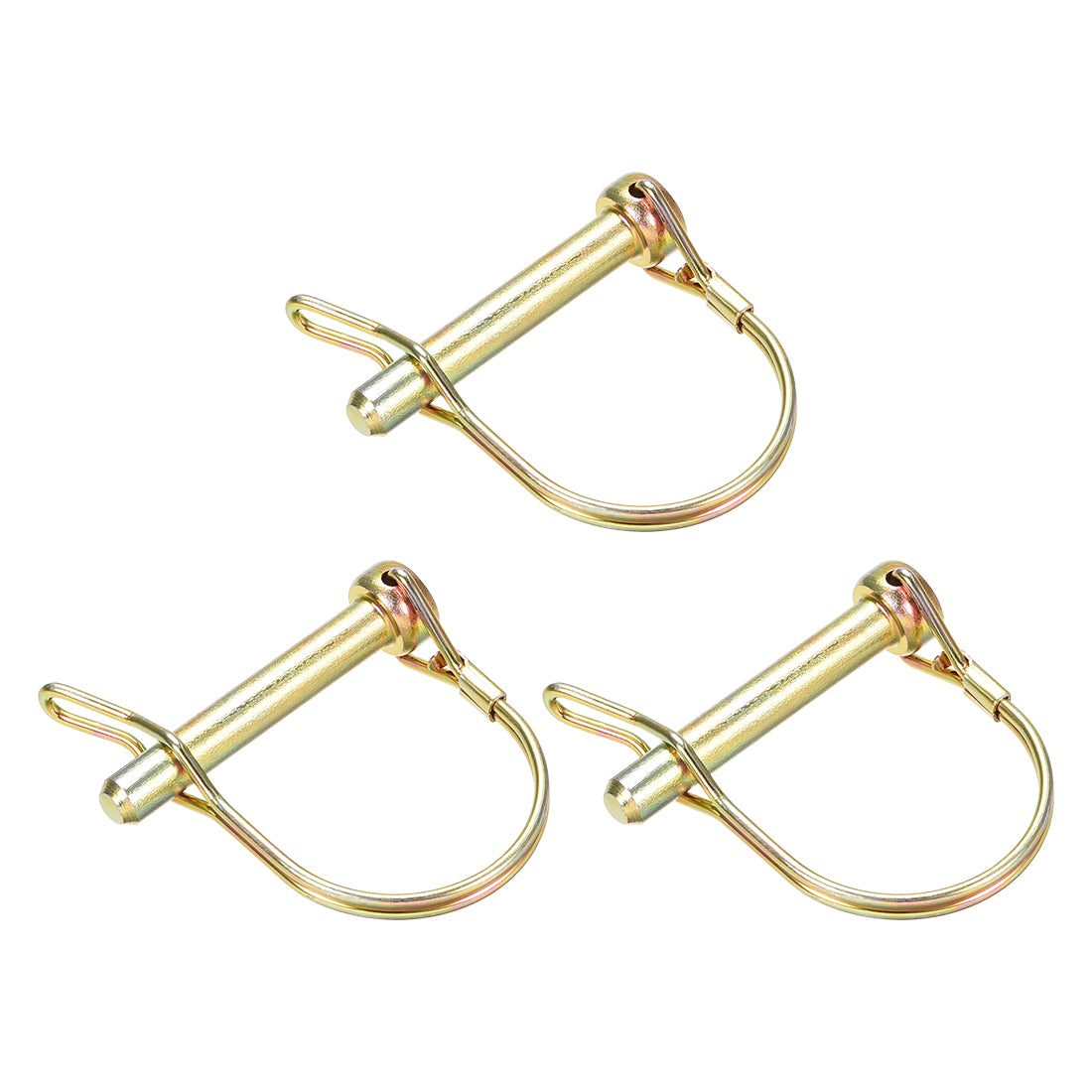 Harfington Shaft Locking Pin w Ear 8mmx50mm Coupler Pin for Farm Trailers Lawn Arch 3Pcs