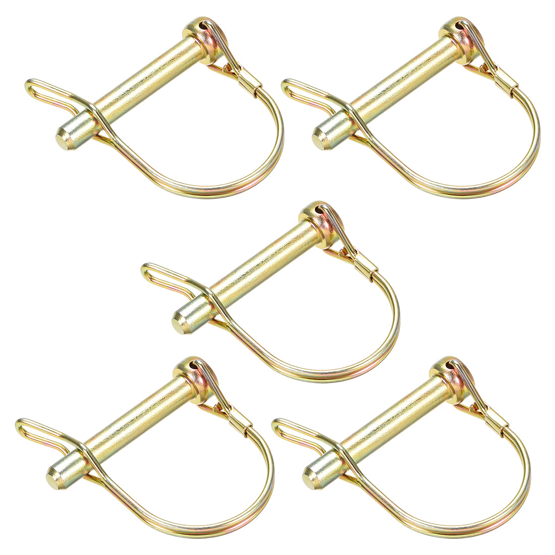 Harfington Shaft Locking Pin w Ear 8mmx50mm Coupler Pin for Farm Trailers Lawn Arch 5Pcs