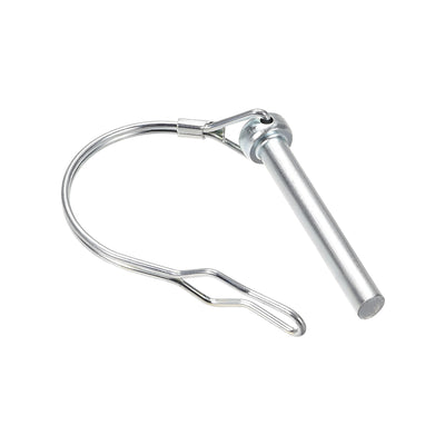 Harfington Shaft Locking Pin w Ear 8mmx60mm Coupler Pin for Farm Trailers Lawn Arch