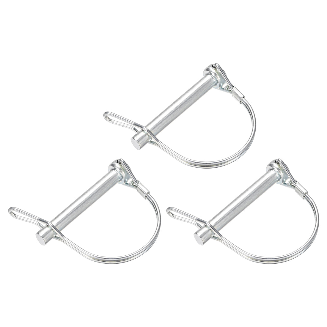 Harfington Shaft Locking Pin w Ear 8mmx60mm Coupler Pin for Farm Trailers Lawn Arch 3Pcs