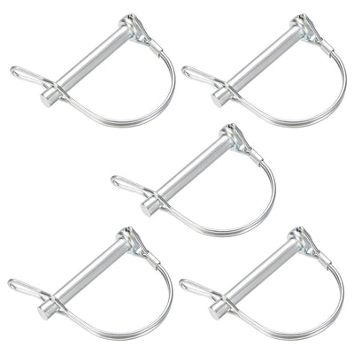 Harfington Shaft Locking Pin w Ear 8mmx60mm Coupler Pin for Farm Trailers Lawn Arch 5Pcs