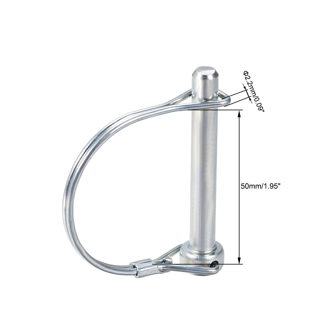 Harfington Shaft Locking Pin 8mmx60mm Coupler Pin for Farm Trailers Lawn Arch 3Pcs