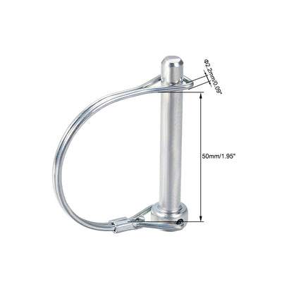 Harfington Shaft Locking Pin 8mmx60mm Coupler Pin for Farm Trailers Lawn Arch 3Pcs