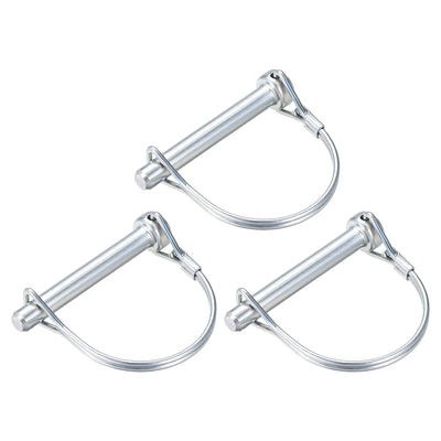 Harfington Shaft Locking Pin 8mmx60mm Coupler Pin for Farm Trailers Lawn Arch 3Pcs