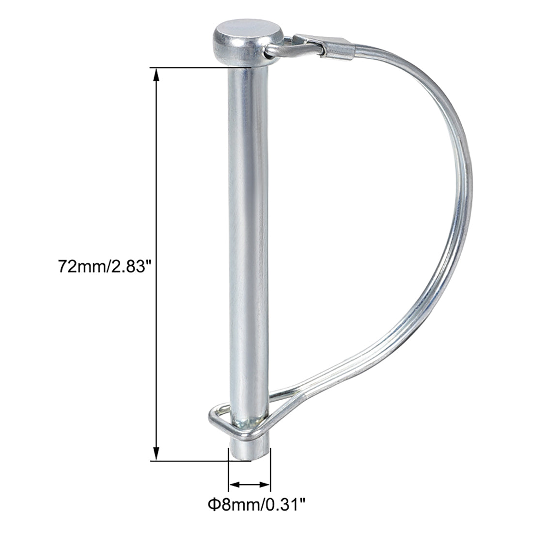 Harfington Shaft Locking Pin 8mmx85mm Coupler Pin for Farm Trailers Lawn Arch