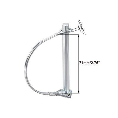 Harfington Shaft Locking Pin 8mmx85mm Coupler Pin for Farm Trailers Lawn Arch