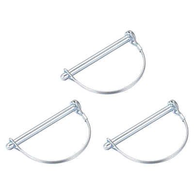 Harfington Shaft Locking Pin 8mmx90mm Coupler Pin for Farm Trailers Lawn Arch 3Pcs