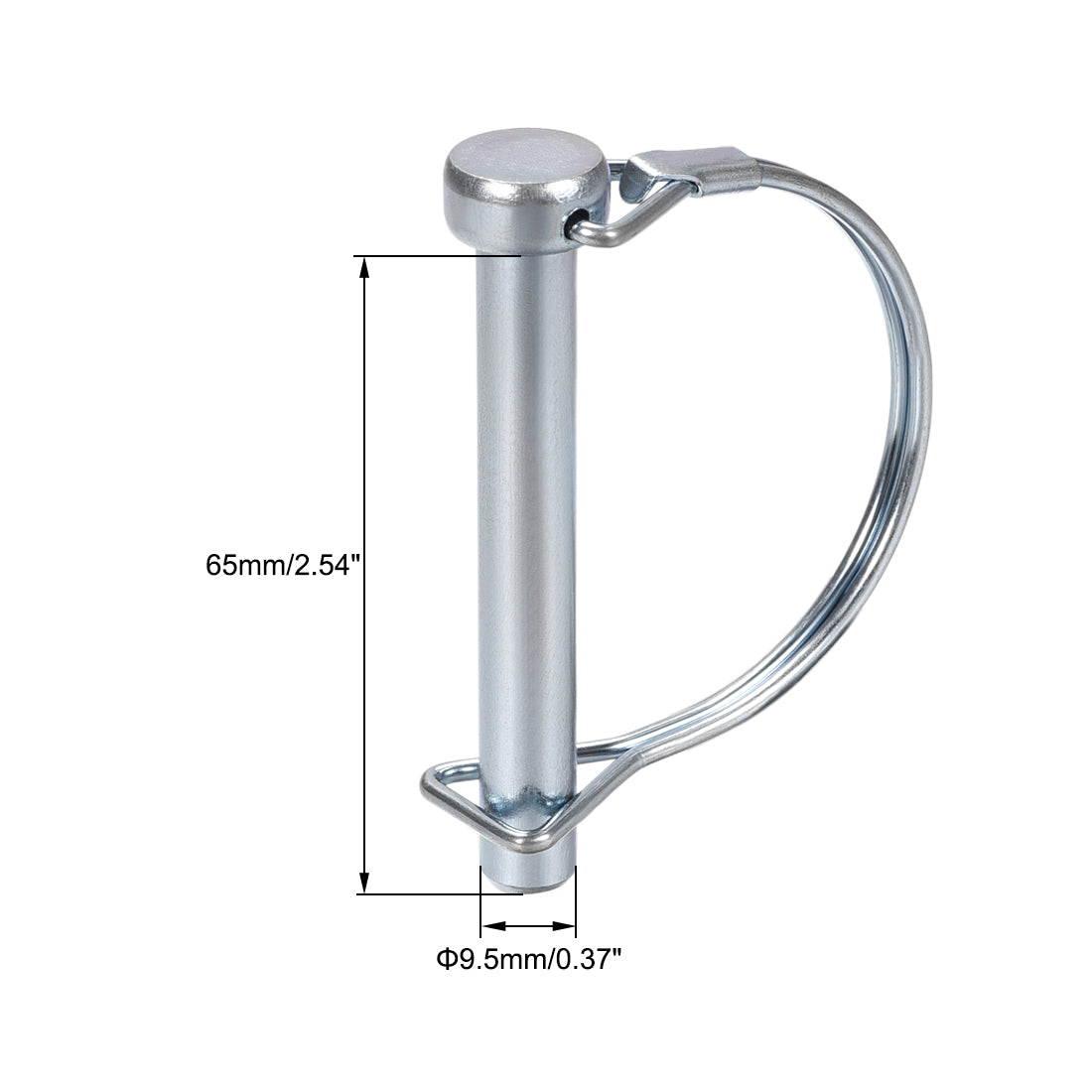 Harfington Shaft Locking Pin 9.5mmx65mm Coupler Pin for Farm Trailers Lawn Arch 3Pcs