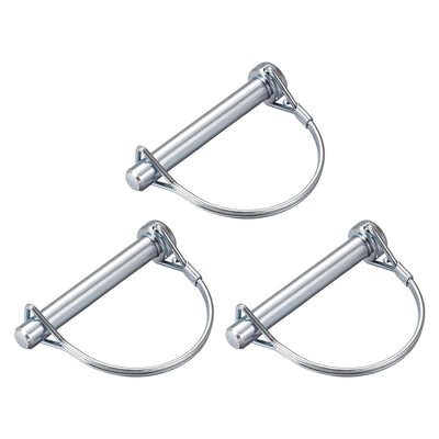 Harfington Shaft Locking Pin 9.5mmx65mm Coupler Pin for Farm Trailers Lawn Arch 3Pcs