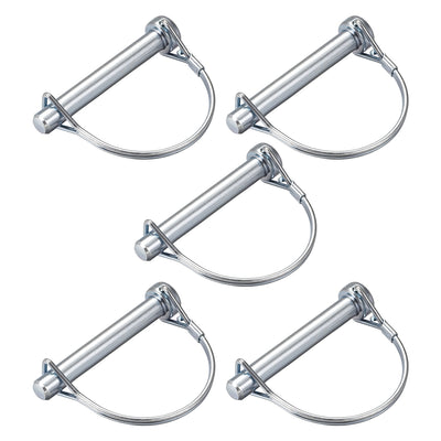 Harfington Shaft Locking Pin 9.5mmx65mm Coupler Pin for Farm Trailers Lawn Arch 5Pcs