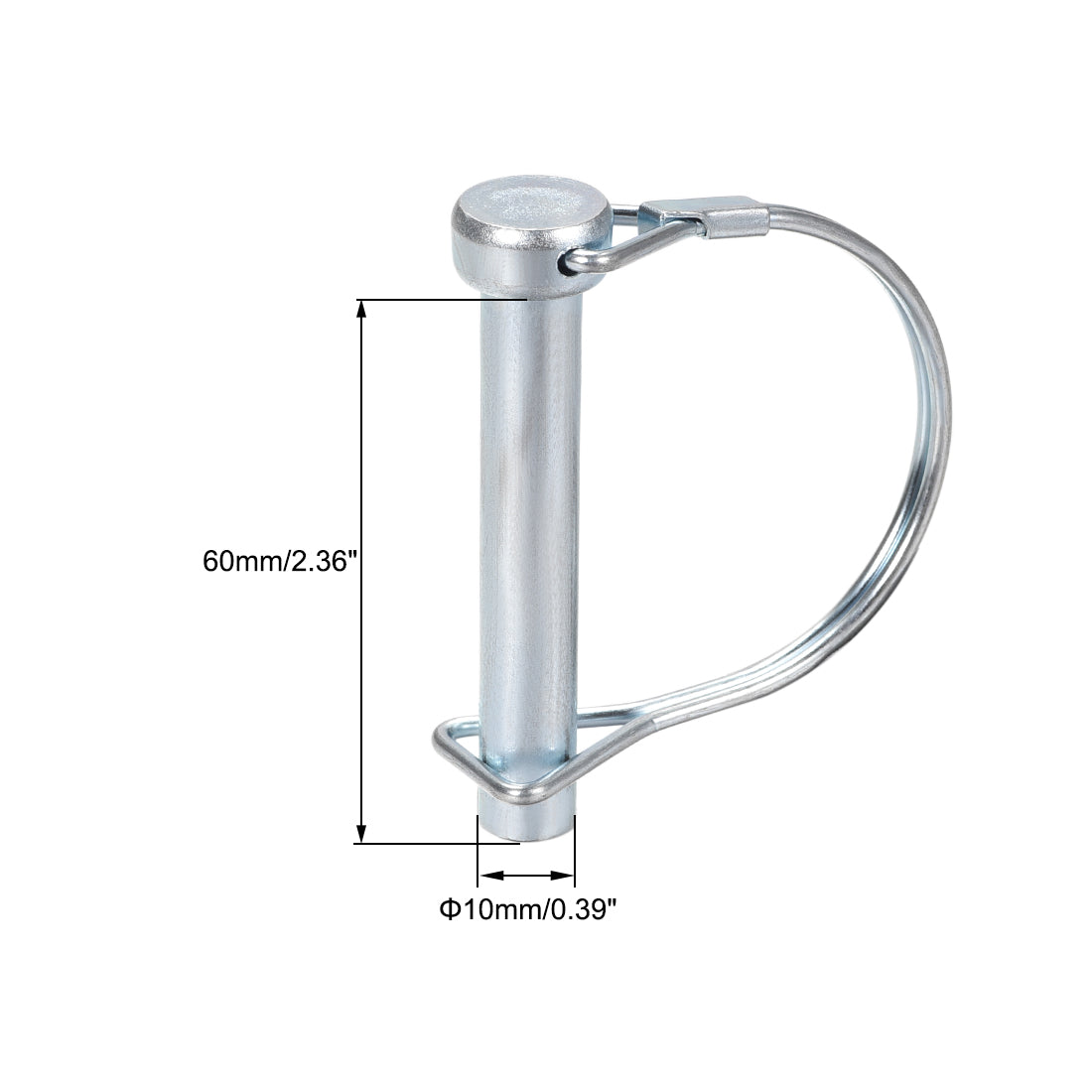 Harfington Shaft Locking Pin 10mmx60mm Coupler Pin for Farm Trailers Lawn Arch