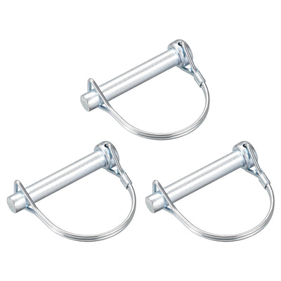 Harfington Shaft Locking Pin 10mmx60mm Coupler Pin for Farm Trailers Lawn Arch 3Pcs