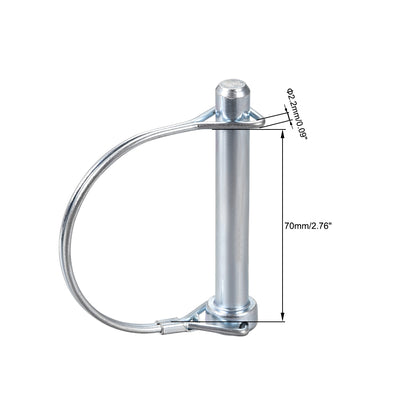 Harfington Shaft Locking Pin 10mmx70mm Coupler Pin for Farm Trailers Lawn Arch