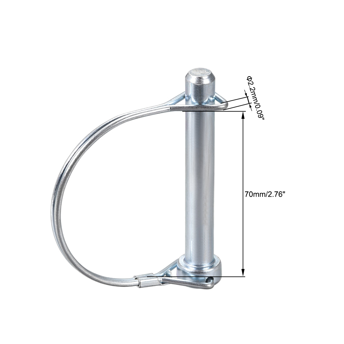 Harfington Shaft Locking Pin 10mmx70mm Coupler Pin for Farm Trailers Lawn Arch 5Pcs