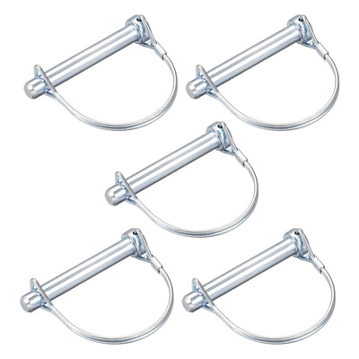 Harfington Shaft Locking Pin 10mmx70mm Coupler Pin for Farm Trailers Lawn Arch 5Pcs