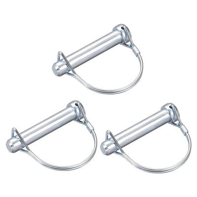 Harfington Shaft Locking Pin 12mmx65mm Coupler Pin for Farm Trailers Lawn Arch 3Pcs