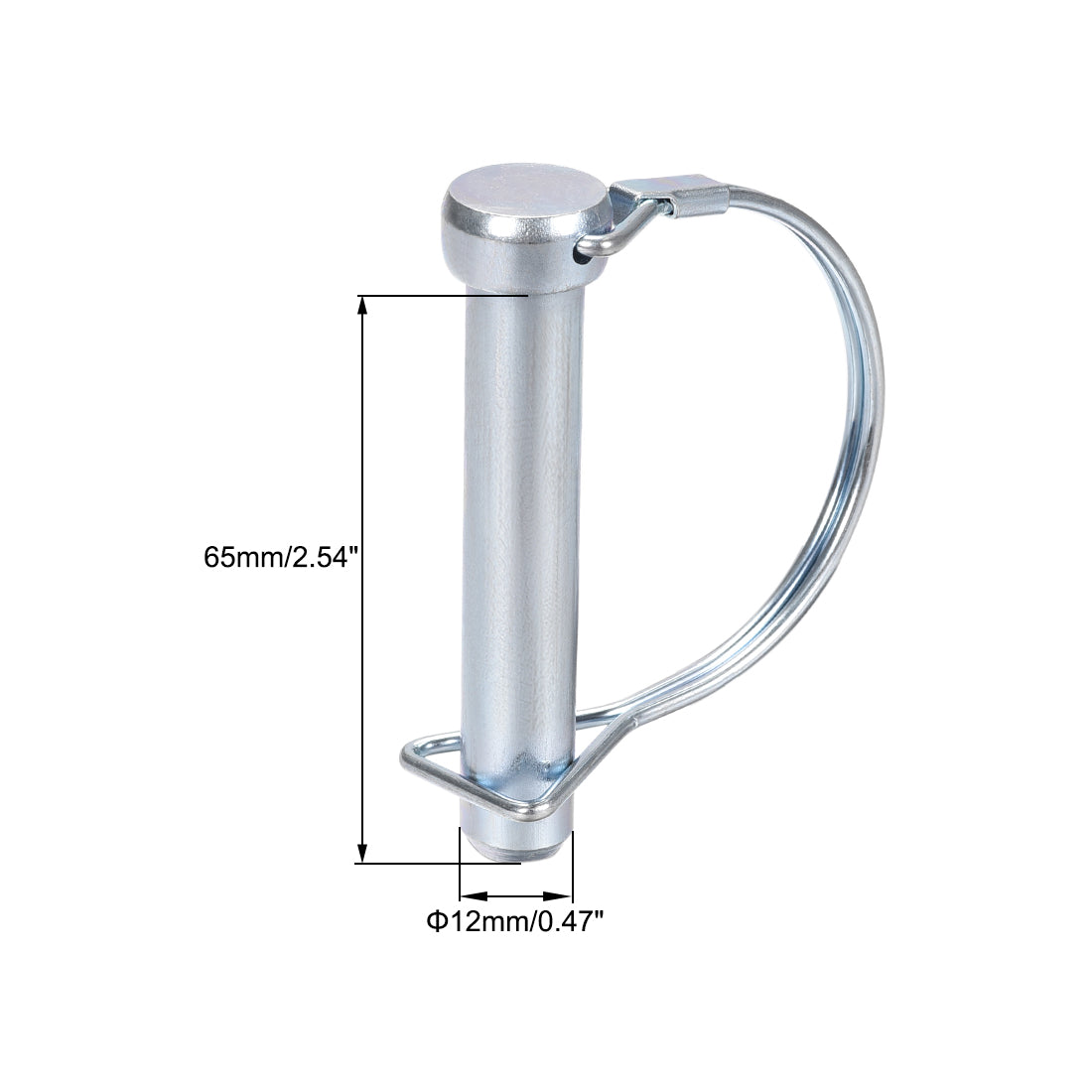 Harfington Shaft Locking Pin 12mmx65mm Coupler Pin for Farm Trailers Lawn Arch 5Pcs