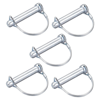 Harfington Shaft Locking Pin 12mmx65mm Coupler Pin for Farm Trailers Lawn Arch 5Pcs