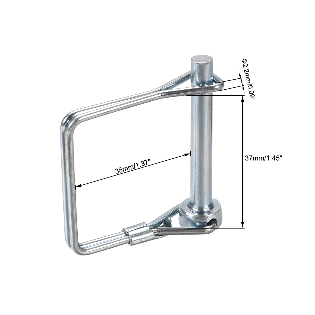 Harfington Shaft Locking Pin 6mmx45mm Coupler Pin for Farm Trailers Lawn Square 10Pcs