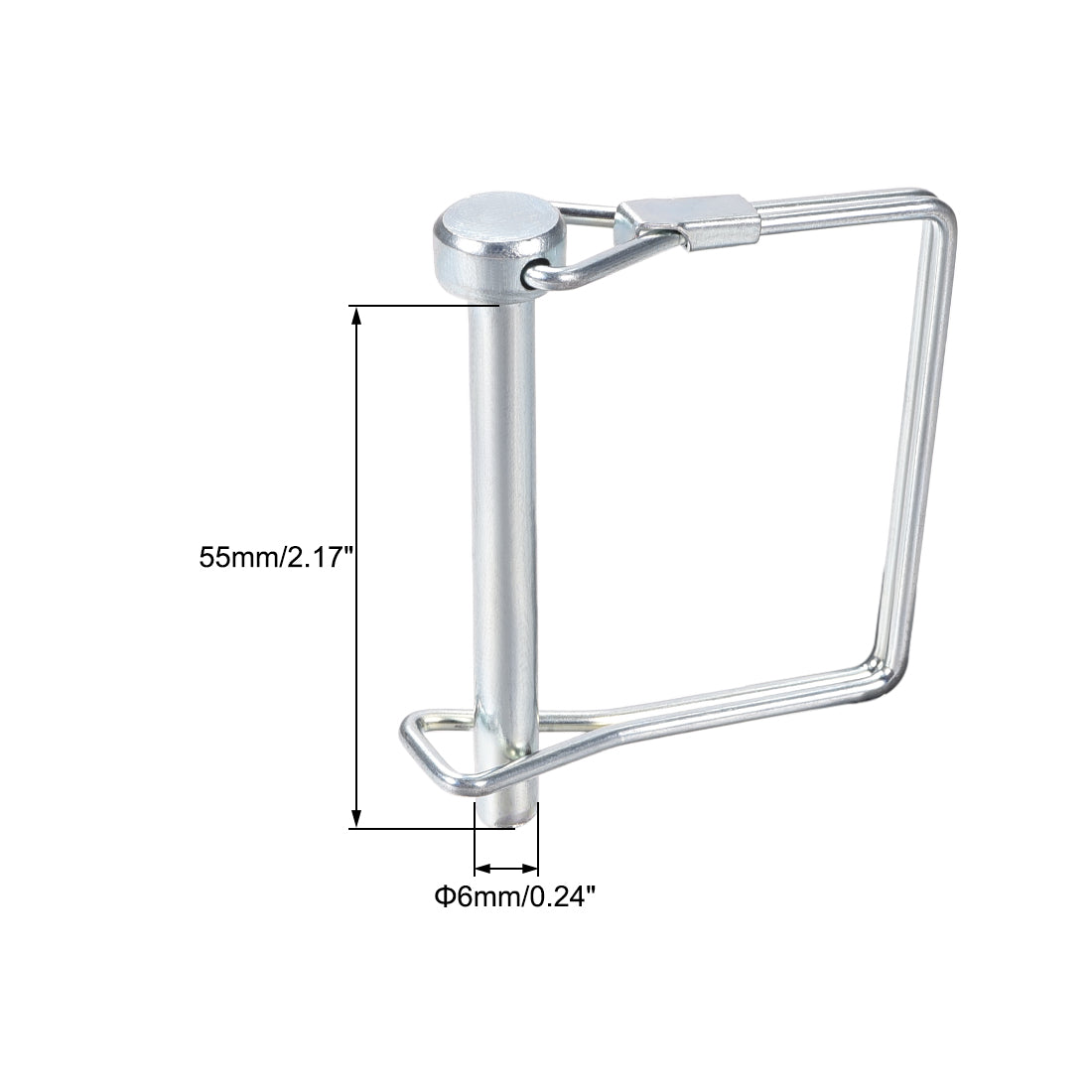 Harfington Shaft Locking Pin 6mmx55mm Coupler Pin for Farm Trailers Lawn Square