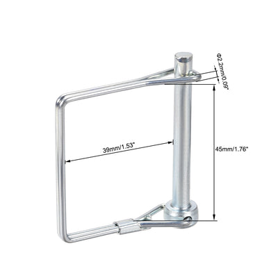 Harfington Shaft Locking Pin 6mmx55mm Coupler Pin for Farm Trailers Lawn Square