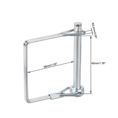Harfington Shaft Locking Pin 6mmx55mm Coupler Pin for Farm Trailers Lawn Square 3Pcs