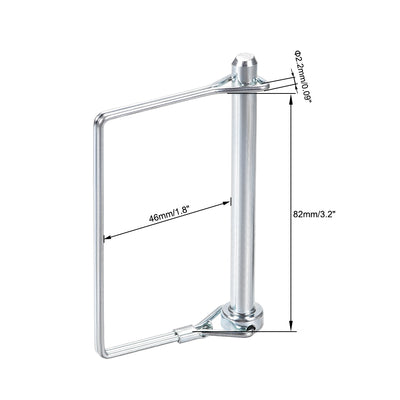 Harfington Shaft Locking Pin 8mmx90mm Coupler Pin for Farm Trailers Lawn Square
