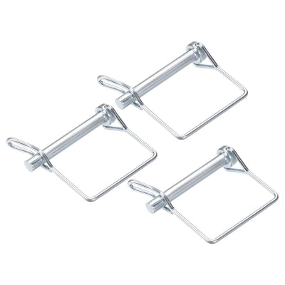 Harfington Shaft Locking Pin w Ear 9mmx70mm Coupler Pin for Farm Trailers Lawn Square 3Pcs