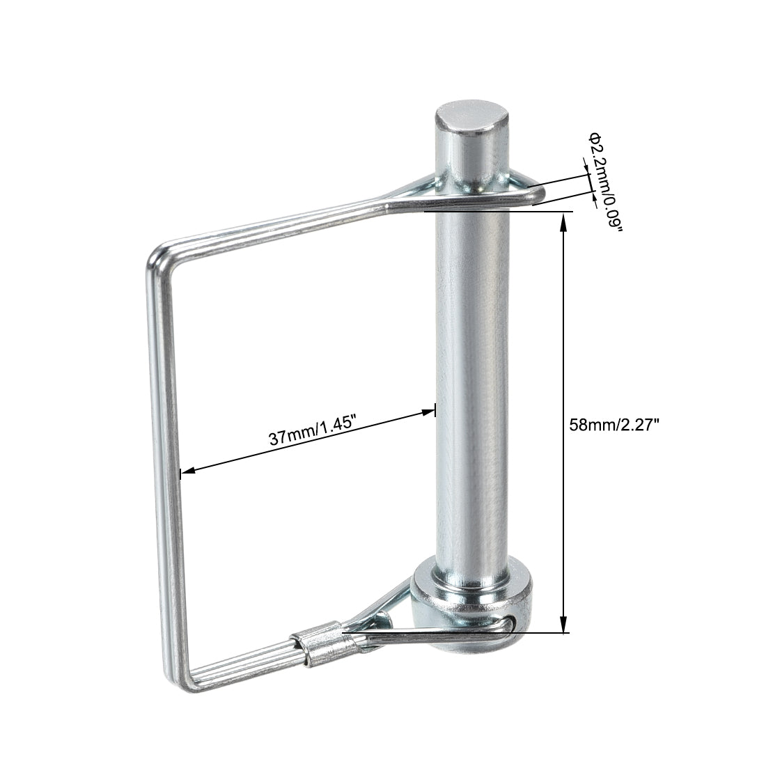 Harfington Shaft Locking Pin 9.5mmx65mm Coupler Pin for Farm Trailers Lawn Square