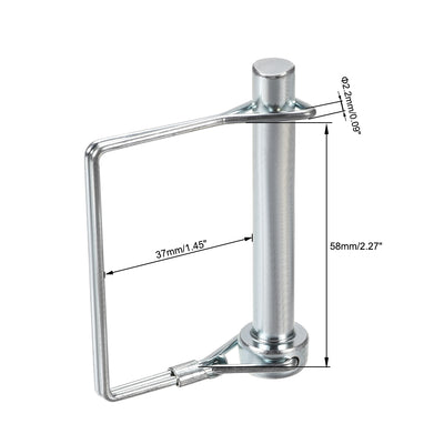 Harfington Shaft Locking Pin 9.5mmx65mm Coupler Pin for Farm Trailers Lawn Square