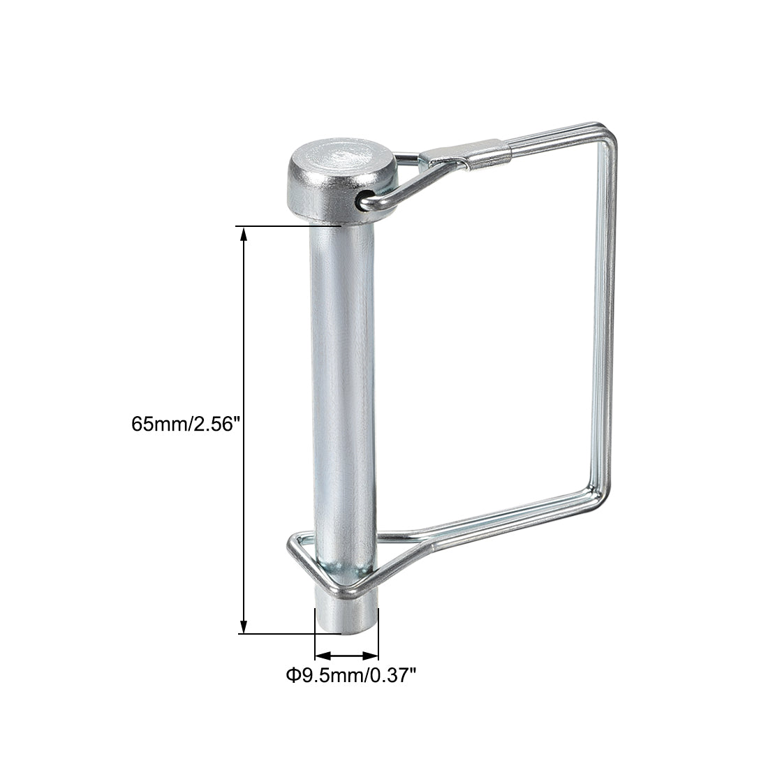 Harfington Shaft Locking Pin 9.5mmx65mm Coupler Pin for Farm Trailers Lawn Square 2Pcs