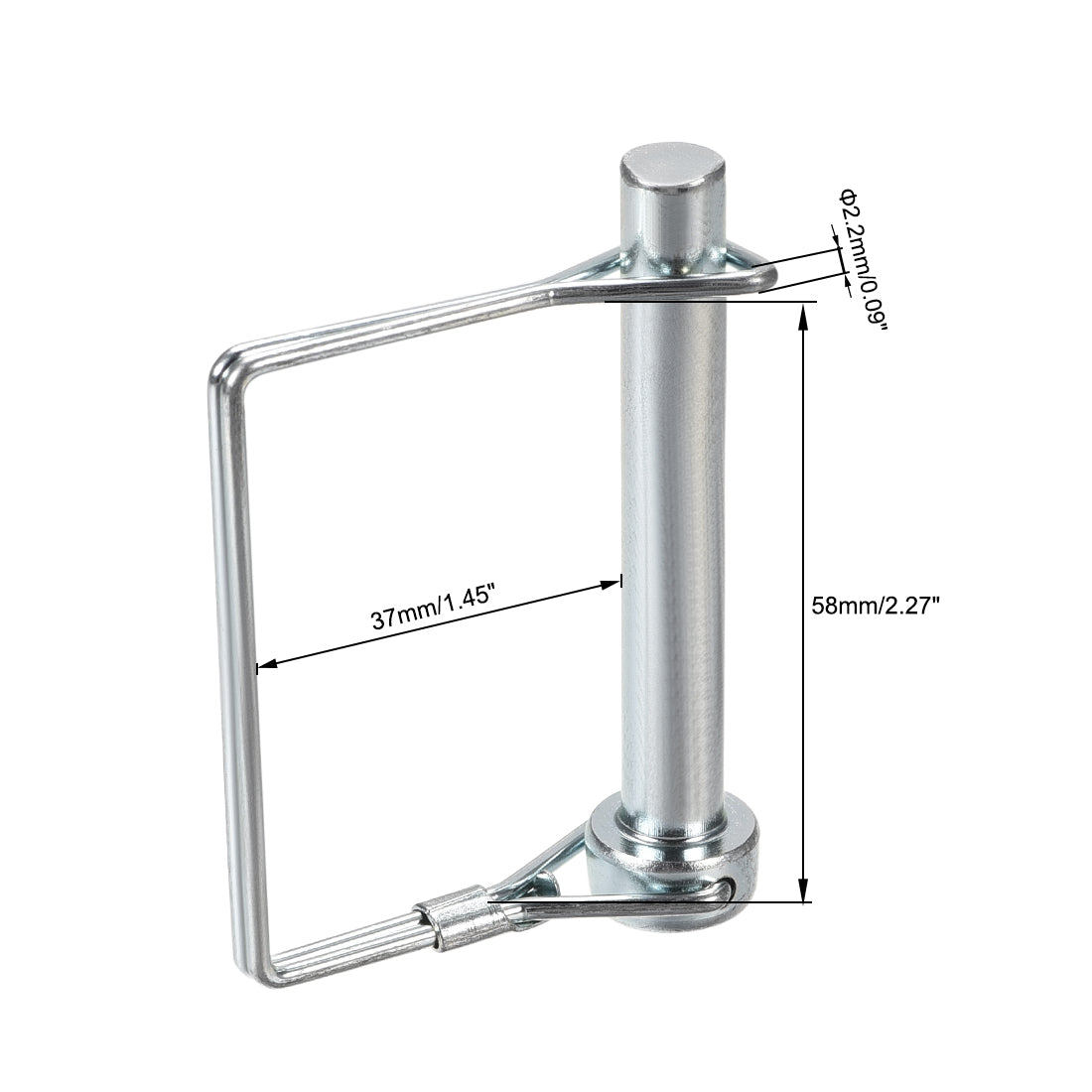 Harfington Shaft Locking Pin 9.5mmx65mm Coupler Pin for Farm Trailers Lawn Square 3Pcs