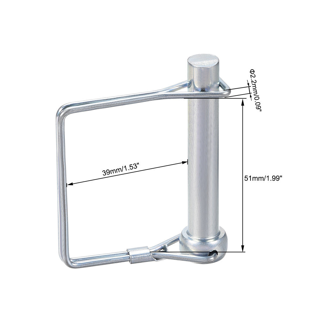 Harfington Shaft Locking Pin 10mmx60mm Coupler Pin for Farm Trailers Lawn Square 3Pcs