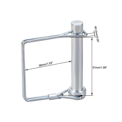 Harfington Shaft Locking Pin 10mmx60mm Coupler Pin for Farm Trailers Lawn Square 3Pcs