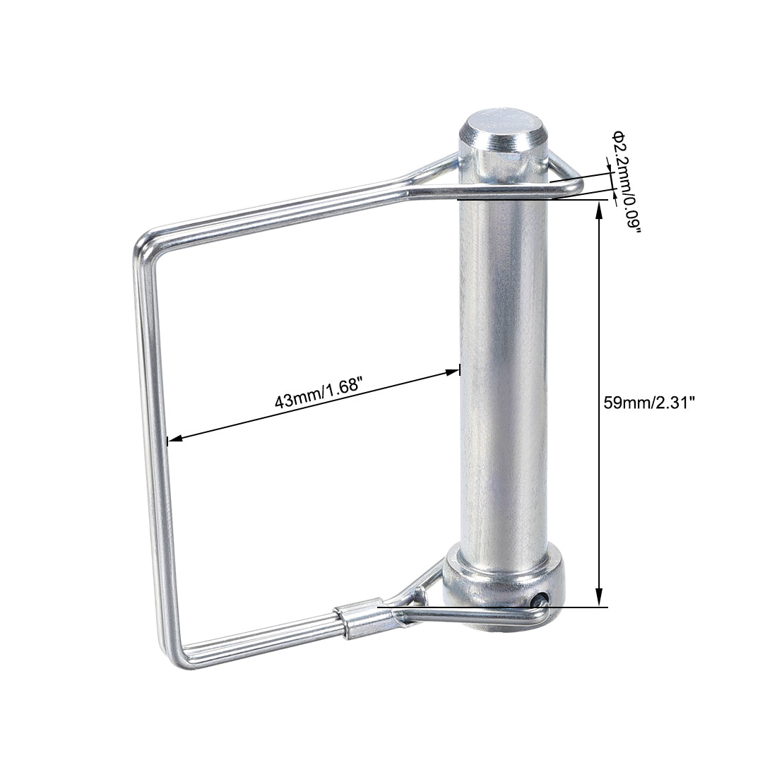 Harfington Shaft Locking Pin 12mmx65mm Coupler Pin for Farm Trailers Lawn Square 3Pcs