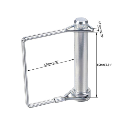 Harfington Shaft Locking Pin 12mmx65mm Coupler Pin for Farm Trailers Lawn Square 3Pcs