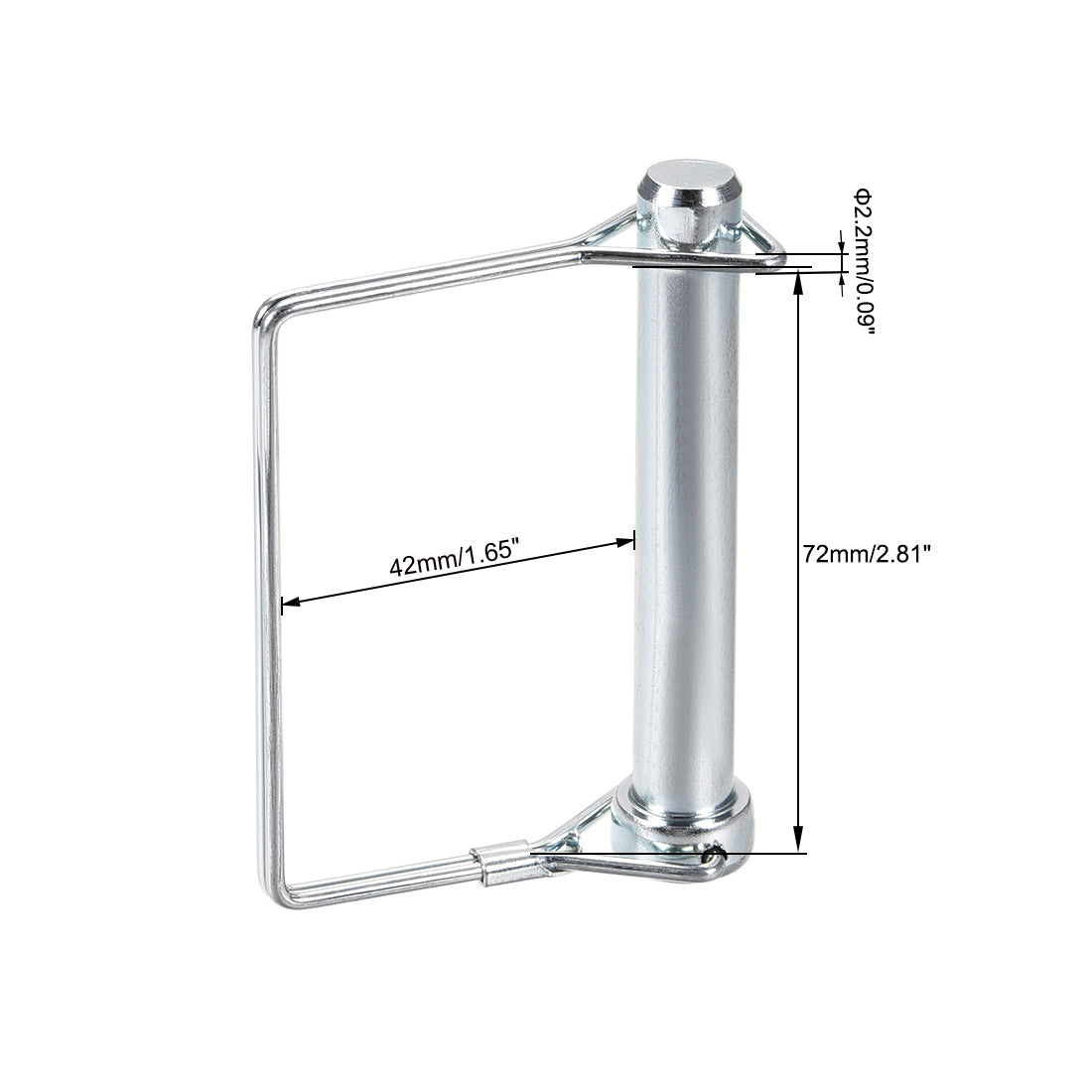 Harfington Shaft Locking Pin 12mmx80mm Coupler Pin for Farm Trailers Lawn Square 2Pcs