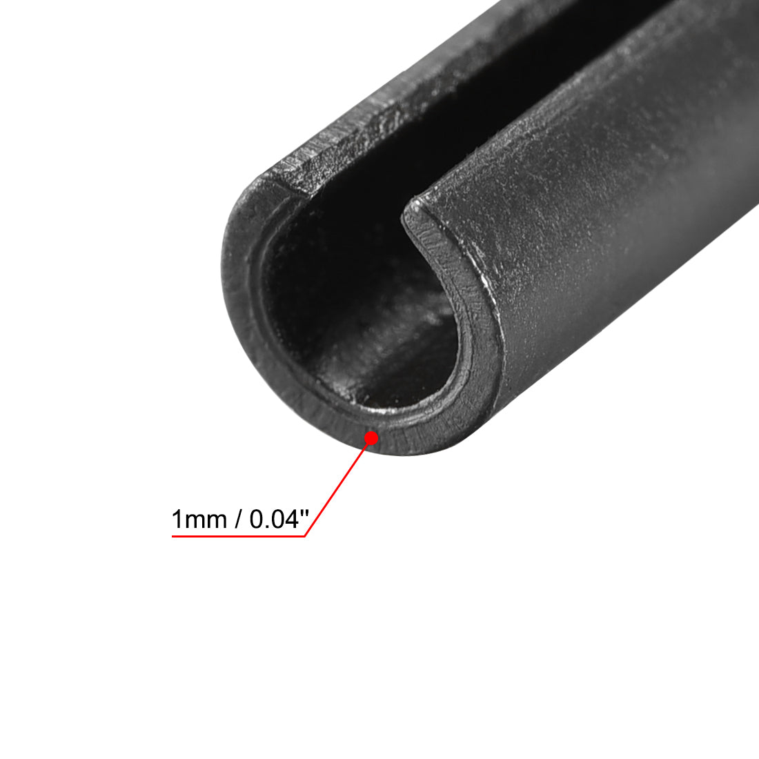 Harfington Slotted Spring Pin - Plain Finish 65Mn Roll Assortment Kit 100Pcs