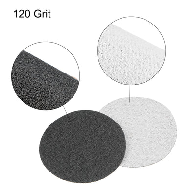 Harfington 2-Inch Hook and Loop Sanding Disc Wet / Dry Silicon Carbide 120 Grit 50 Pcs