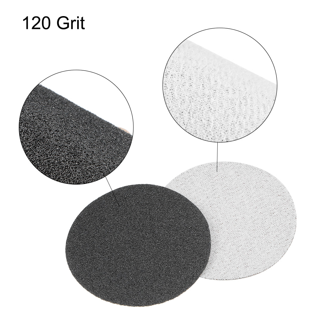 Harfington 2-Inch Hook and Loop Sanding Disc Wet / Dry Silicon Carbide 120 Grit 50 Pcs