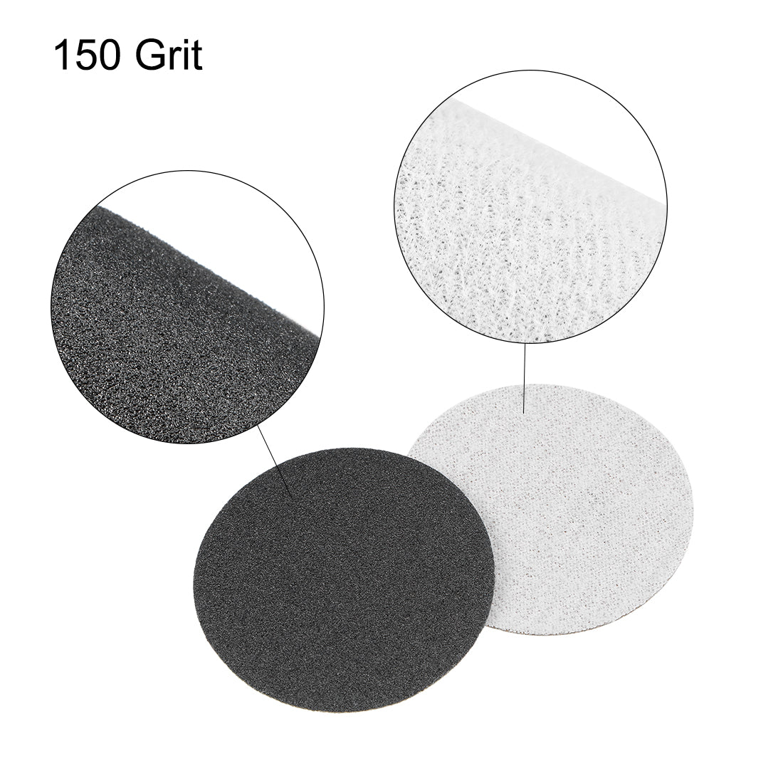 Harfington 2-Inch Hook and Loop Sanding Disc Wet / Dry Silicon Carbide 150 Grit 50 Pcs