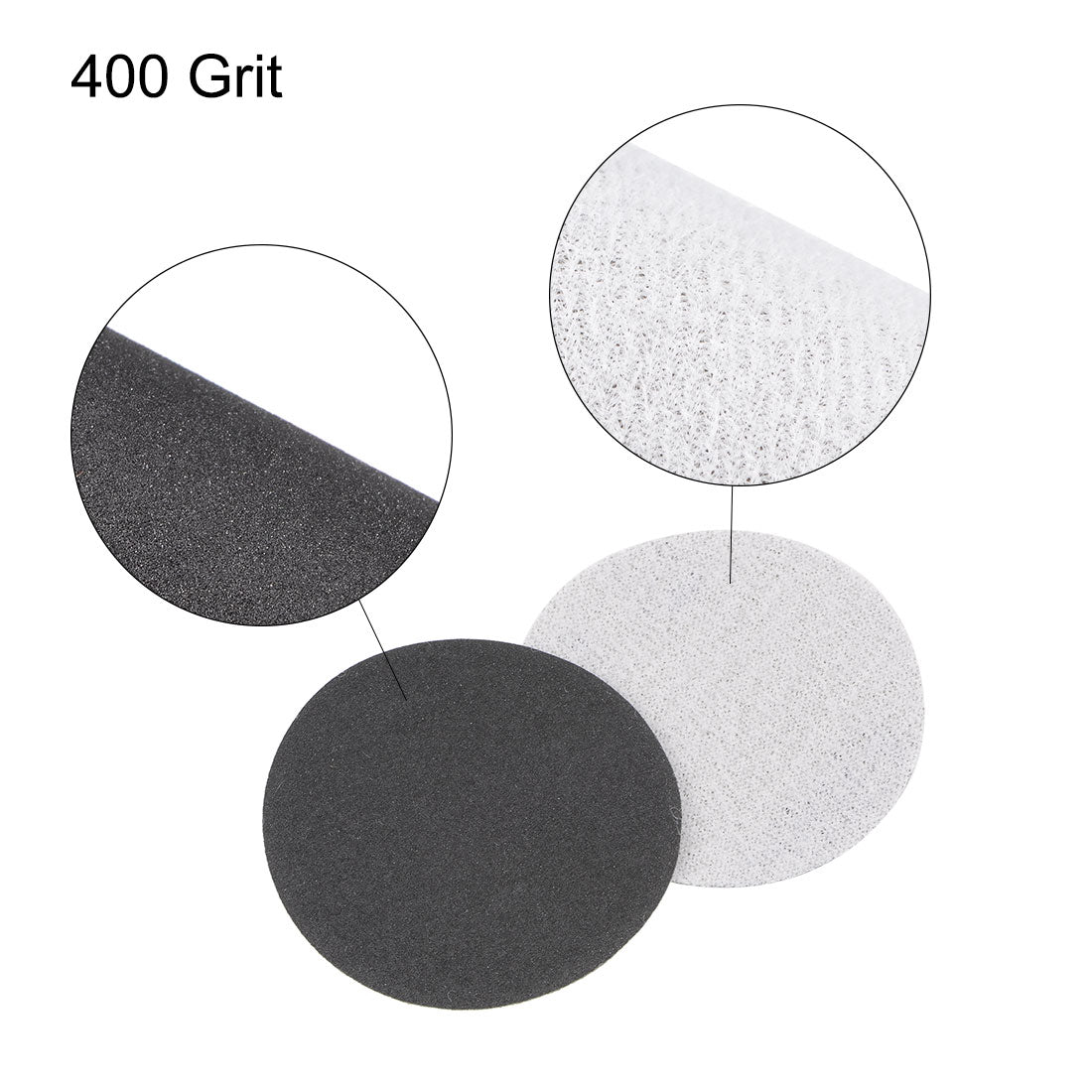 Harfington 2-Inch Hook and Loop Sanding Disc Wet / Dry Silicon Carbide 400 Grit 100 Pcs