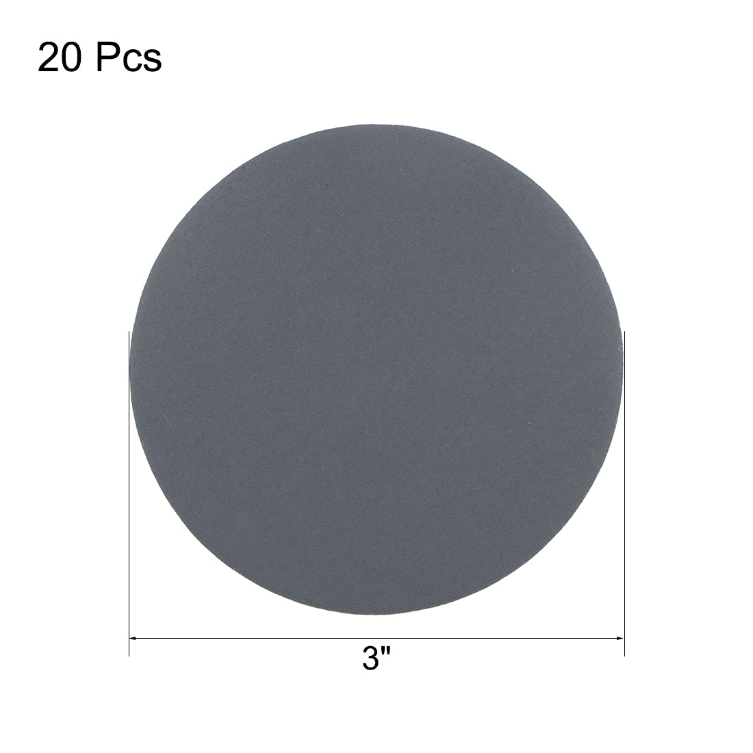 Harfington 3-inch Hook and Loop Sanding Disc Wet / Dry Silicon Carbide 1500 Grit 20 Pcs