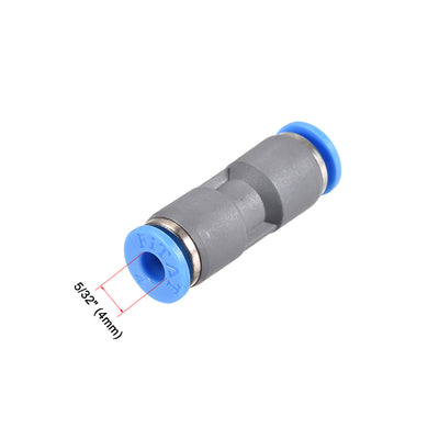 Harfington Straight Push Connectors Quick Release Pneumatic Connector Plastic Union Pipe Tube Fitting Grey 10Pcs