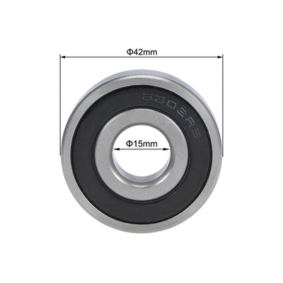 Harfington Deep Groove Ball Bearings Metric Double Seal Chrome Steel ABEC1 Z2